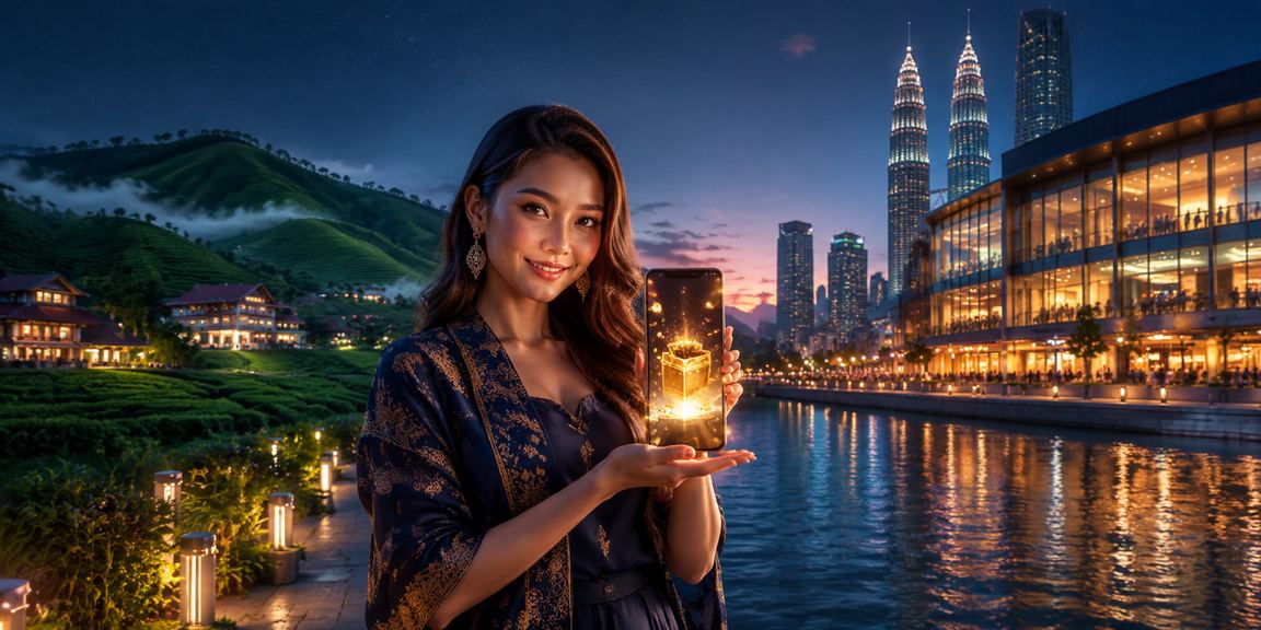 Pemain Malaysia menggunakan telefon bimbit untuk bermain permainan meja kasino di 11th