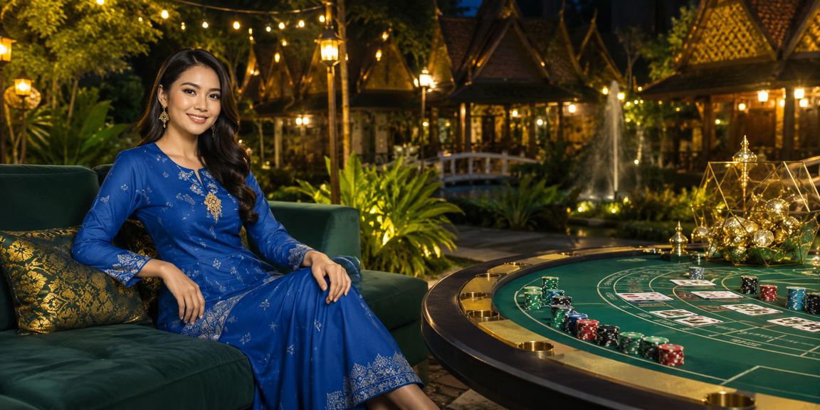 Pemain baccarat wanita berbaju kurung di Sarawak menggunakan platform 11th dalam talian